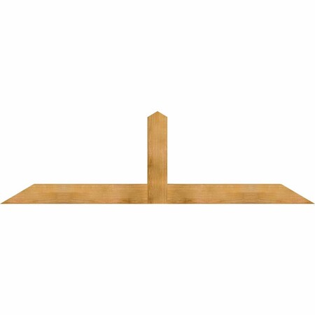 Ekena Millwork Portland Rough Sawn Timber Gable Bracket, Western Red Cedar, 96"W x 28"H x 4"D x 6"F, 7/12 Pitch GBW096X28X0406POR00RWR